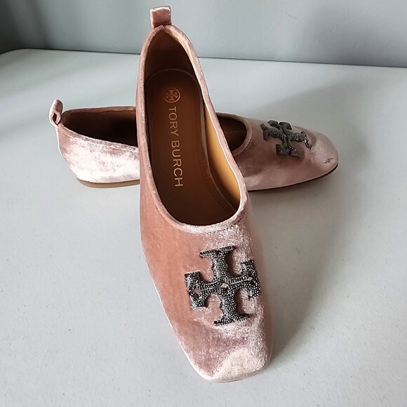 Tory Burch Velvet Ballet Flats "EUC" - Picture 7 of 16
